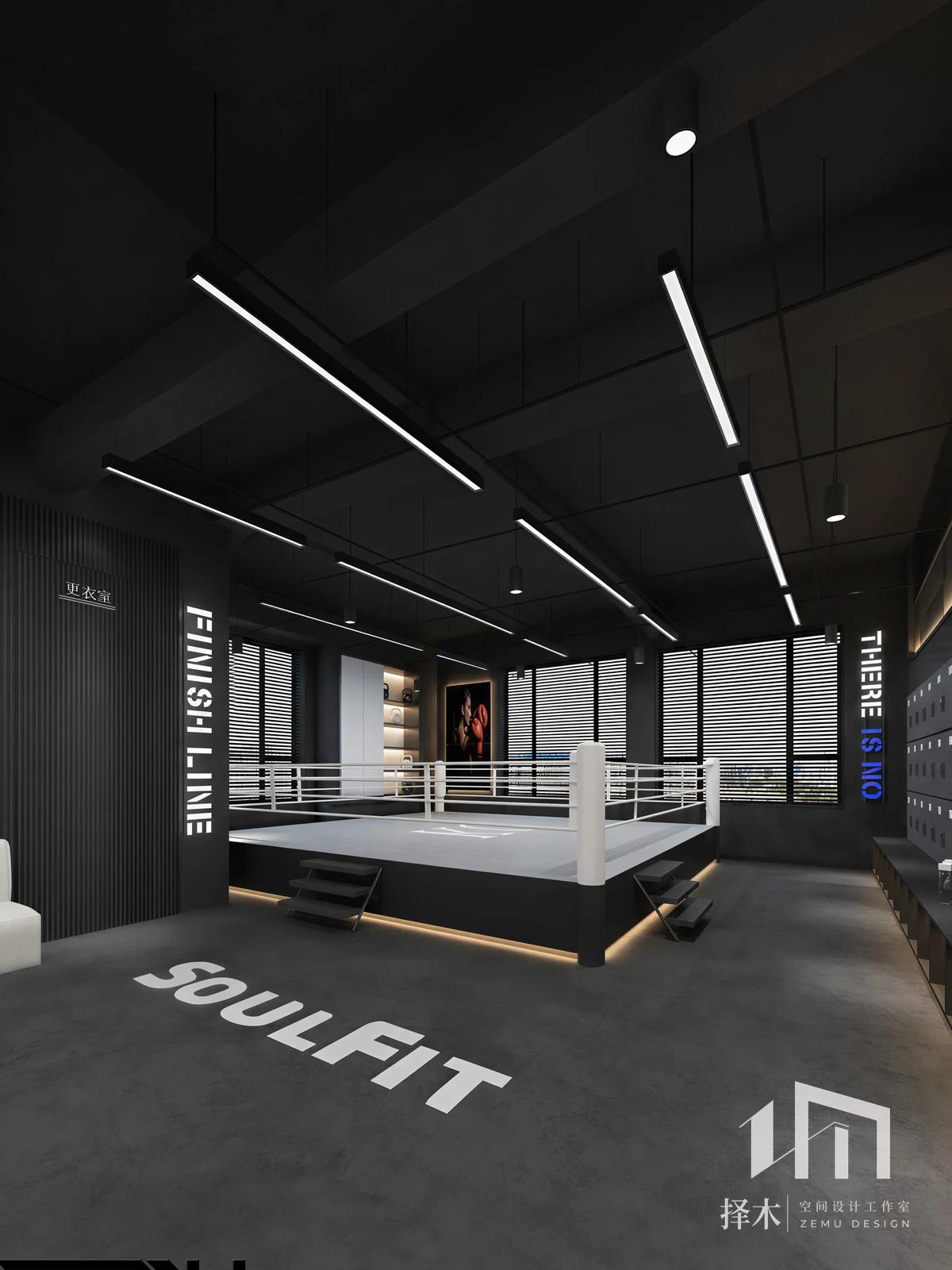 吉林市万达408㎡暗黑风搏击馆